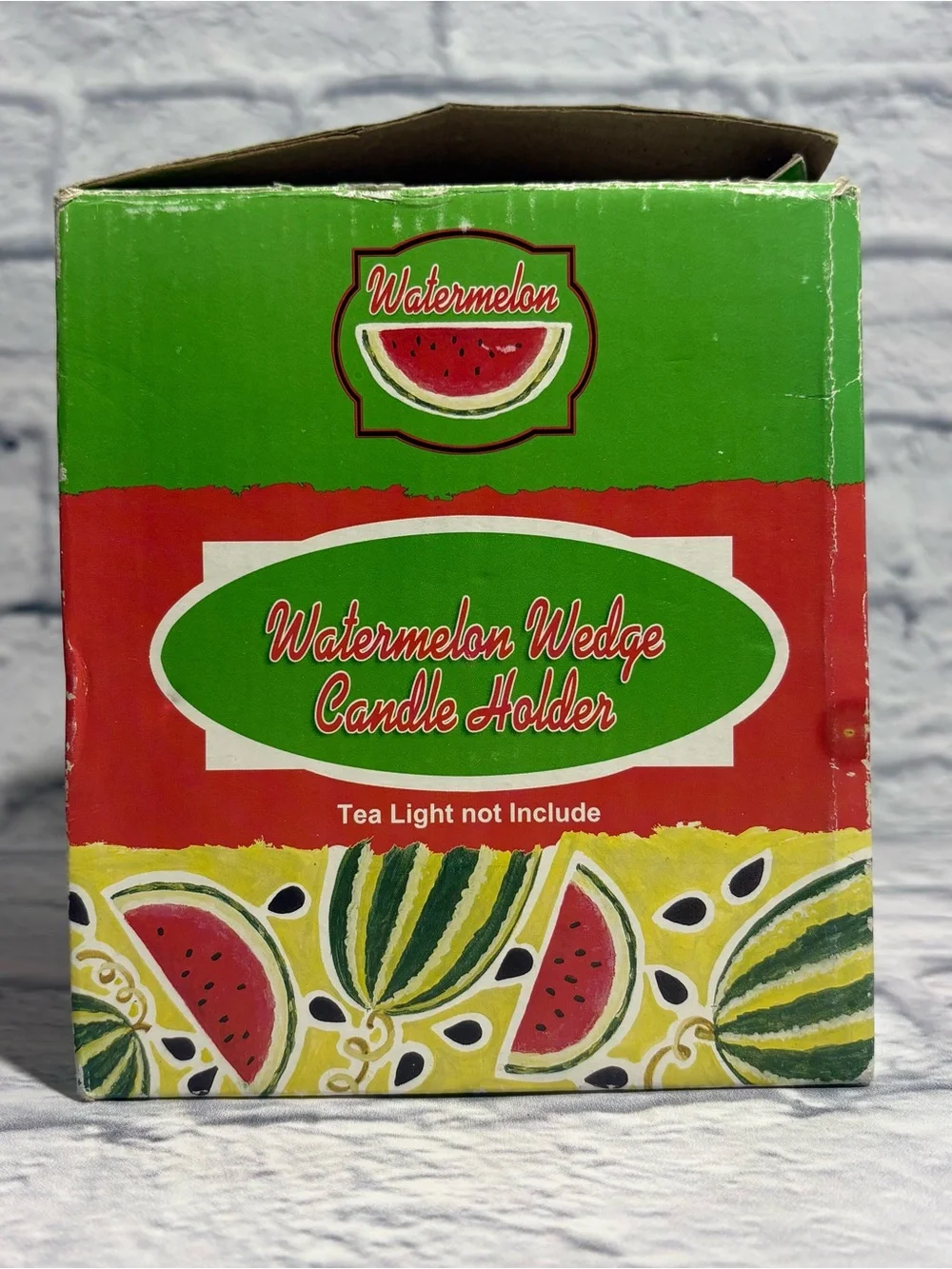 Vintage 1990’s ceramic watermelon wedge candle holder
